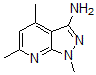 结构式 CAS# 42951-66-6, 1,4,6-三甲基-1H-吡唑并[3,4-b]吡啶-3-胺