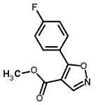 structure of CAS# 430534-58-0, Methyl 5-(4-Fluorophenyl)-1,2-Oxazole-4-Carboxylate;methyl 5-(4-fluorophenyl)isoxazole-4-carboxylate