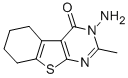 structure of CAS# 43088-52-4, 3-Amino-2-Methyl-5,6,7,8-Tetrahydro-3H-Benzo[4,5]Thieno[2,3-d]Pyrimidin-4-One;3-Amino-2-Methyl-5,6,7,8-Tetrahydrobenzothiopheno[3,2-E]Pyrimidin-4-One;5,6,7,8-Tetrahydro-3-Amino-2-Methylbenzothieno(2,3-D)Pyrimidin-4(3H)-One;Brn 5043162