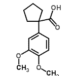 CAS#: 43129-41-5， 1-(3,4-Dimethoxyphenyl)Cyclopentanecarboxylic Acid
