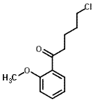结构式 CAS# 43228-96-2, 5-氯-1-(2-甲氧基苯基)-1-戊酮