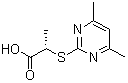结构式 CAS# 433242-31-0, 2-[(4,6-二甲基-2-嘧啶基)硫代]-丙酸