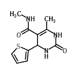 CAS#: 433320-81-1， N,6-Dimethyl-2-Oxo-4-(2-Thienyl)-1,2,3,4-Tetrahydro-5-Pyrimidinecarboxamide
