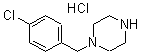 结构式 CAS# 435342-11-3, 1-[(4-氯苯基)甲基]-哌嗪盐酸盐