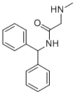 structure of CAS# 435345-34-9, N-Benzhydryl-2-Methylamino-Acetamide;[2-[Di(Phenyl)Methylamino]-2-Oxo-Ethyl]-Methyl-Ammonium;[2-[Di(Phenyl)Methylamino]-2-Oxoethyl]-Methylammonium;[2-[Di(Phenyl)Methylamino]-2-Keto-Ethyl]-Methyl-Ammonium