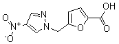 结构式 CAS# 436086-87-2, 5-[(4-硝基-1H-吡唑-1-基)甲基]-2-呋喃羧酸