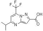 structure of CAS# 436088-49-2, 5-Isopropyl-7-Trifluoromethyl-Pyrazolo[1,5-a]Pyrimidine-2-Carboxylic Acid;5-Isopropyl-7-(Trifluoromethyl)Pyrazolo[1,5-A]Pyrimidine-2-Carboxylate;5-Isopropyl-7-(Trifluoromethyl)-2-Pyrazolo[1,5-A]Pyrimidinecarboxylate;Zinc04992669