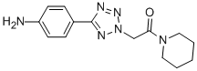 structure of CAS# 436092-93-2, 2-[5-(4-Amino-Phenyl)-Tetrazol-2-Yl]-1-Piperidin-1-Yl-Ethanone;2-[5-(4-Aminophenyl)Tetrazol-2-Yl]-1-(1-Piperidyl)Ethanone;2-[5-(4-Aminophenyl)-2-Tetrazolyl]-1-(1-Piperidyl)Ethanone;2-[5-(4-Aminophenyl)Tetrazol-2-Yl]-1-Piperidino-Ethanone