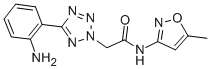 structure of CAS# 436093-06-0, 2-[5-(2-Amino-Phenyl)-Tetrazol-2-Yl]-N-(5-Methyl-Isoxazol-3-Yl)-Acetamide;2-[5-(2-Aminophenyl)Tetrazol-2-Yl]-N-(5-Methylisoxazol-3-Yl)Acetamide;2-[5-(2-Aminophenyl)-2-Tetrazolyl]-N-(5-Methyl-3-Isoxazolyl)Acetamide;2-[5-(2-Aminophenyl)-1,2,3,4-Tetrazol-2-Yl]-N-(5-Methyl-1,2-Oxazol-3-Yl)Ethanamide