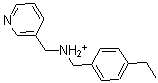 structure of CAS# 436096-79-6, (4-Ethylphenyl)Methyl-(Pyridin-3-Ylmethyl)Amine;(4-Ethylphenyl)Methyl-(3-Pyridylmethyl)Ammonium;(4-Ethylbenzyl)-(3-Pyridylmethyl)Ammonium;Zinc00299696