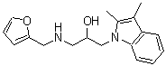 结构式 CAS# 436099-61-5, 1-(2,3-二甲基-1H-吲哚-1-基)-3-[(2-呋喃甲基)氨基]-2-丙醇