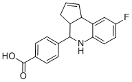 structure of CAS# 436811-07-3, 4-(8-Fluoro-3a,4,5,9beta-Tetrahydro-3 H-Cyclopenta[c]Quinolin-4-Yl)-Benzoic Acid;Zinc00094368