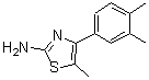 structure of CAS# 438215-91-9, 4-(3,4-Dimethylphenyl)-5-Methyl-1,3-Thiazol-2-Amine;4-(3,4-dimethylphenyl)-5-methyl-1,3-thiazol-2-ylamine;4-(3,4-dimethylphenyl)-5-methyl-1,3-thiazole-2-ylamine;4-(3,4-Dimethylphenyl)-5-methylthiazol-2-ylamine