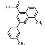 结构式 CAS# 438225-30-0, 8-甲基-2-(3-甲基苯基)-4-喹啉羧酸