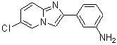 structure of CAS# 439110-86-8, 3-(6-Chloroimidazo[1,2-a]Pyridin-2-Yl)Aniline;3-(6-chloroimidazo[1,2-a]pyridin-2-yl)aniline;3-(6-chloroimidazo[1,2-a]pyridin-2-yl)phenylamine;3-(6-Chloro-imidazo[1,2-a]pyridin-2-yl)phenylamine