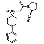 CAS#: 440100-64-1， (2S)-1-{N-[4-Methyl-1-(2-Pyrimidinyl)-4-Piperidinyl]Glycyl}-2-Pyrrolidinecarbonitrile