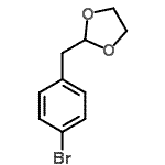 结构式 CAS# 4410-16-6, 2-(4-溴苄基)-1,3-二氧戊环
