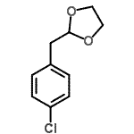 structure of CAS# 4412-51-5, 2-(4-Chlorobenzyl)-1,3-Dioxolane;1-Chloro-4-(1,3-dioxolan-2-ylmethyl)benzene