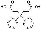 structure of CAS# 4425-95-0, 9,9-Fluorenedipropionicacid;3-[9-(2-Carboxyethyl)-9-Fluorenyl]Propanoic Acid;3-[9-(2-Carboxyethyl)Fluoren-9-Yl]Propionic Acid;Wln: L B656 Hhj H2vq H2vq