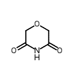 structure of CAS# 4430-05-1, 3,5-Morpholinedione;########;3,5-Morpholinedione;MFCD01863549