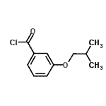 structure of CAS# 443290-10-6, 3-Isobutoxybenzoyl Chloride;3-(2-methylpropoxy)benzoyl chloride;3-Isobutoxy-benzoyl chloride;benzoyl chloride, 3-(2-methylpropoxy)