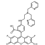 CAS#: 443302-08-7， 5-({2-[Bis(2-Pyridinylmethyl)Amino]Ethyl}Amino)-2-(2,7-Difluoro-6-Hydroxy-3-Oxo-3H-Xanthen-9-Yl)Benzoic Acid