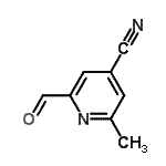 structure of CAS# 448907-01-5, 2-Formyl-6-Methylisonicotinonitrile;2-formyl-6-methylisonicotinonitrile
