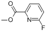 structure of CAS# 455-71-0, 6-Fluoro-2-Pyridinecarboxylic Acid Methyl Ester;2-Pyridinecarboxylic Acid, 6-Fluoro-, Methyl Ester;Methyl  6-Fluoropyridine-2-Carboxylate;Methyl  6-Fluoropicolinate