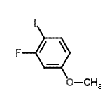 structure of CAS# 458-51-5, 2-Fluoro-1-Iodo-4-Methoxybenzene;3-Fluoro-4-iodoanisole;TL800742051