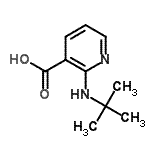 structure of CAS# 460044-25-1, 2-[(2-Methyl-2-Propanyl)Amino]Nicotinic Acid;2-(tert-Butylamino)nicotinic acid;MFCD03119363