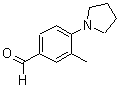 结构式 CAS# 461033-80-7, 3-甲基-4-(1-吡咯烷基)苯甲醛