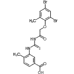 CAS#: 461414-06-2， 3-({[(2,4-Dibromo-6-Methylphenoxy)Acetyl]Carbamothioyl}Amino)-4-Methylbenzoic Acid