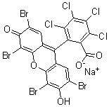CAS#: 4618-23-9， 2,3,4,5-Tetrachloro-6-(2,4,5,7-tetrabromo-3-hydroxy-6-oxoxanthen-9-yl)benzoic acid sodium salt