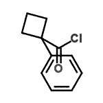 结构式 CAS# 4620-67-1, 1-苯基环丁烷羰基氯化物