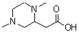 structure of CAS# 462068-51-5, (1,4-Dimethyl-2-Piperazinyl)Acetic Acid;(1,4-dimethylpiperazin-2-yl)acetic acid;(1,4-Dimethyl-piperazin-2-yl)-acetic acid;(1,4-DIMETHYL-PIPERAZON-2-YL)-ACETIC ACID