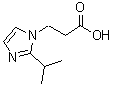structure of CAS# 462068-54-8, 2-(1-Methylethyl)-1H-Imidazole-1-Propanoic Acid;3-(2-ISOPROPYL-IMIDAZOL-1-YL)-PROPIONIC ACID