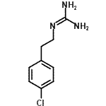 structure of CAS# 46234-79-1, 1-[2-(4-Chlorophenyl)Ethyl]Guanidine;N -[2-(4-Chloro-phenyl)-ethyl]-guanidine;N -[2-(4-Chloro-phenyl)-ethyl]-guanidine;N-[2-(4-Chloro-phenyl)-ethyl]-guanidine