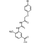 CAS 登录号：462602-14-8， 3-({[(4-溴苯氧基)乙酰基]硫代氨基甲酰}氨基)-4-甲基苯甲酸