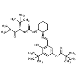 CAS 登录号：462632-54-8， [3-叔-丁基-5-[(E)-[(1R,2R)-2-[[(1S)-1-(二甲基氨基甲酰)-2,2-二甲基-丙基]硫代氨基甲酰氨基]环己基]亚氨基甲基]-4-羟基-苯基]2,2-二甲基丙酸酯