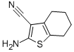 structure of CAS# 4651-91-6, 2-Amino-4,5,6,7-Tetrahydro-1-Benzothiophene-3-Carbonitrile;2-Amino-4,5,6,7-Tetrahydrobenzothiophene-3-Carbonitrile;2-Amino-4,5,6,7-Tetrahydro-Benzo[B]Thiophene-3-Carbonitrile;Bas 00338300