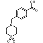 结构式 CAS# 465514-21-0, 4-[(1,1-二氧代-4-硫代吗啉基)甲基]苯甲酸
