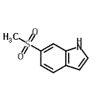 structure of CAS# 467461-40-1, 6-(Methylsulfonyl)-1H-Indole;1H-Indol-6-yl methyl sulfone;1H-Indol-6-yl methyl sulphone;6-(methylsulfonyl)indole