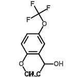 structure of CAS# 468074-91-1, 1-[2-Methoxy-5-(Trifluoromethoxy)Phenyl]Ethanol;1-[2-Methoxy-5-(trifluoromethoxy)phenyl]ethan-1-ol;1-[2-Methoxy-5-(trifluoromethoxy)phenyl]ethan-1-ol?;MFCD08062374