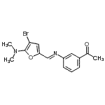 CAS#: 469903-29-5， 1-{3-[(E)-{[4-Bromo-5-(Dimethylamino)-2-Furyl]Methylene}Amino]Phenyl}Ethanone