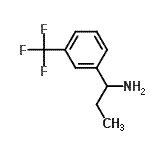 结构式 CAS# 473732-59-1, 1-[3-(三氟甲基)苯基]-1-丙胺