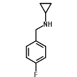structure of CAS# 473732-87-5, N-(4-Fluorobenzyl)Cyclopropanamine;(S)-Cyclopropyl(4-fluorophenyl)methylamine;Cyclopropyl-(4-fluoro-benzyl)-amine;MFCD07330007