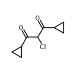 structure of CAS# 473924-29-7, 2-Chloro-1,3-Dicyclopropyl-1,3-Propanedione;2-Chloro-1,3-dicyclopropylpropane-1,3-dione;MFCD13172692