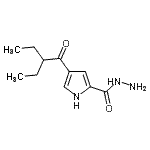 结构式 CAS# 477848-78-5, 4-(2-乙基丁酰基)-1H-吡咯-2-甲酰肼