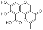 structure of CAS# 478-60-4, Citromycetin;8,9-Dihydroxy-4-Keto-2-Methyl-5H-Pyrano[3,2-C]Chromene-10-Carboxylic Acid;Spectrum5_000777;Kbio2_005906