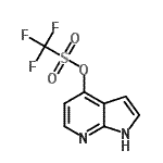 structure of CAS# 479552-94-8, 1H-Pyrrolo[2,3-b]Pyridin-4-Yl Trifluoromethanesulfonate;1H-Pyrrolo[2,3-b]pyridin-4-yltrifluoromethanesulfonate;Methanesu<wbr>lfonic ac<wbr>id, trifl<wbr>uoro-, 1H<wbr>-pyrrolo[<wbr>2,3-b]pyr<wbr>idin-4-yl<wbr> ester (9<wbr>CI);Methanesu<wbr>lfonic ac<wbr>id,triflu<wbr>oro-,1H-p<wbr>yrrolo[2,<wbr>3-b]pyrid<wbr>in-4-yl e<wbr>ster